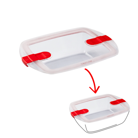 Cook&Heat - Rectangular replacement lid with steam valves