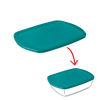 Cook&Store - Peacock green rectangular replacement lid