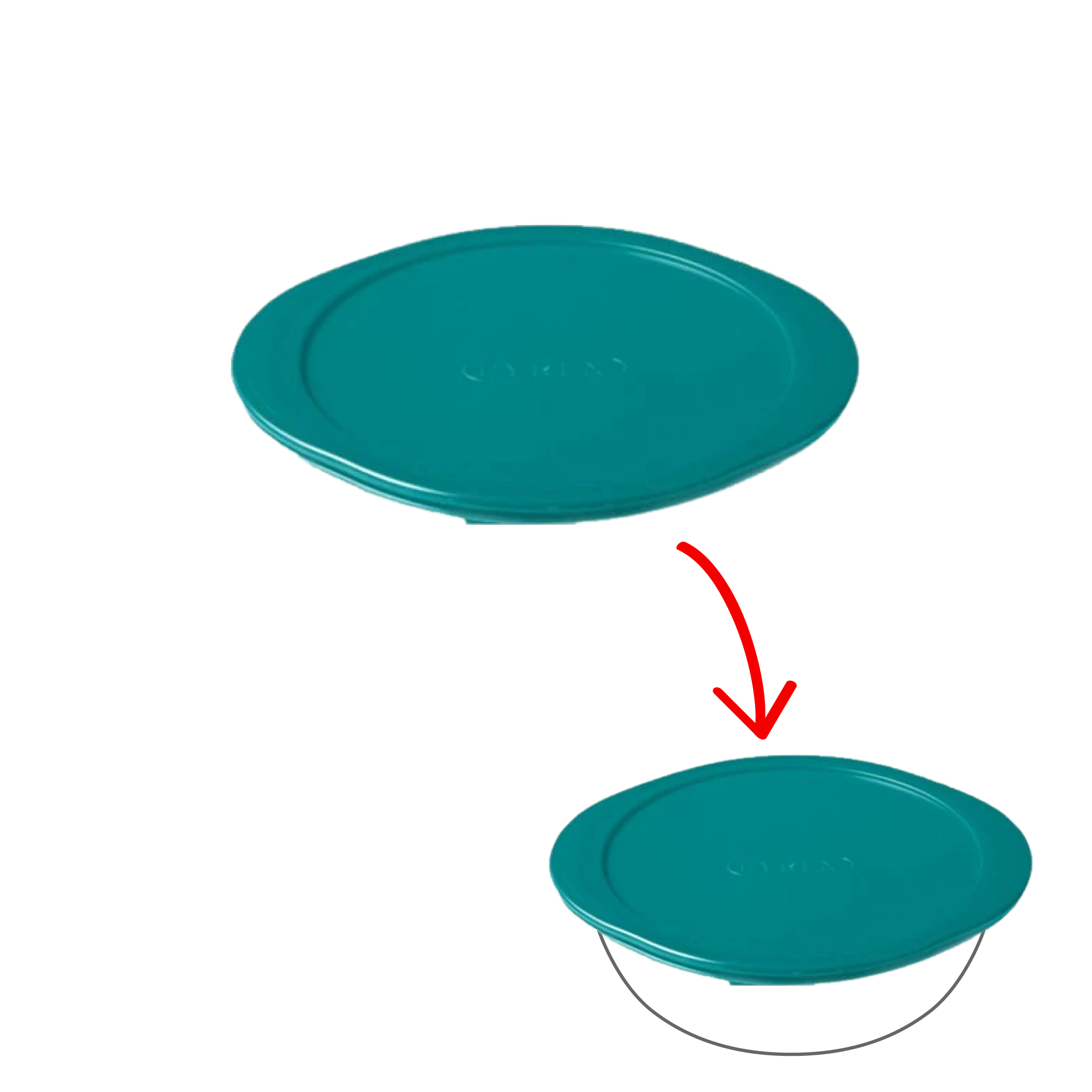 Cook&Store - Peacook green round replacement lid