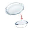 Replacement lid - Large size oval glass casserole dish.