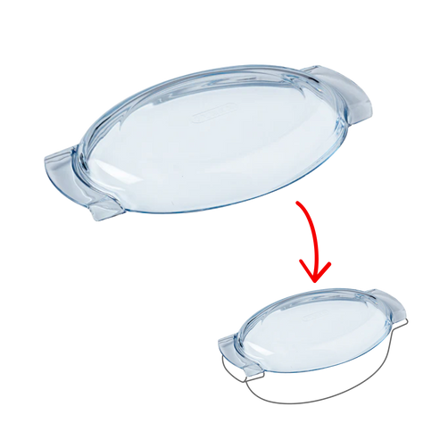 Lid spare part -  oval glass casserole