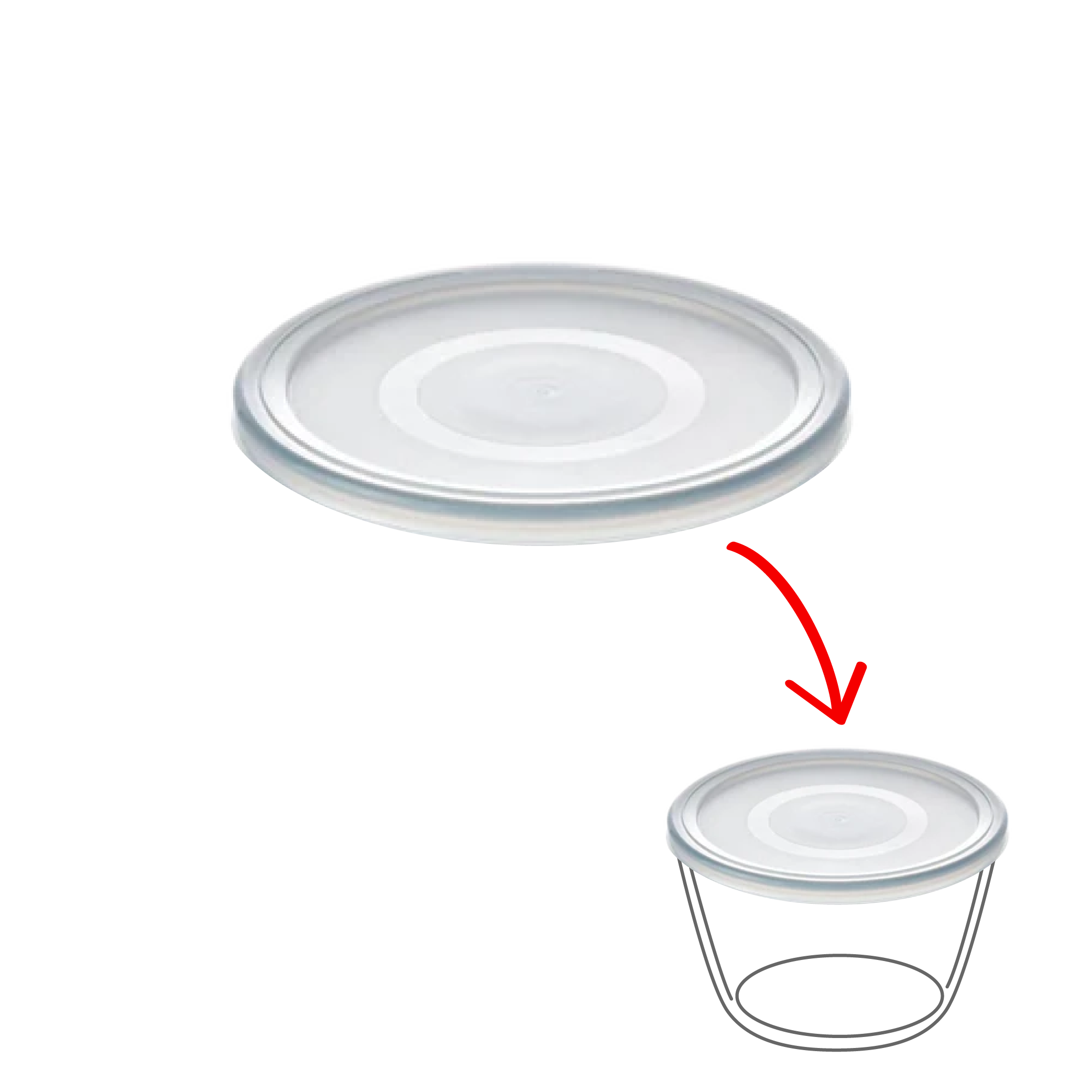 Cook&Freeze - Round replacement lid