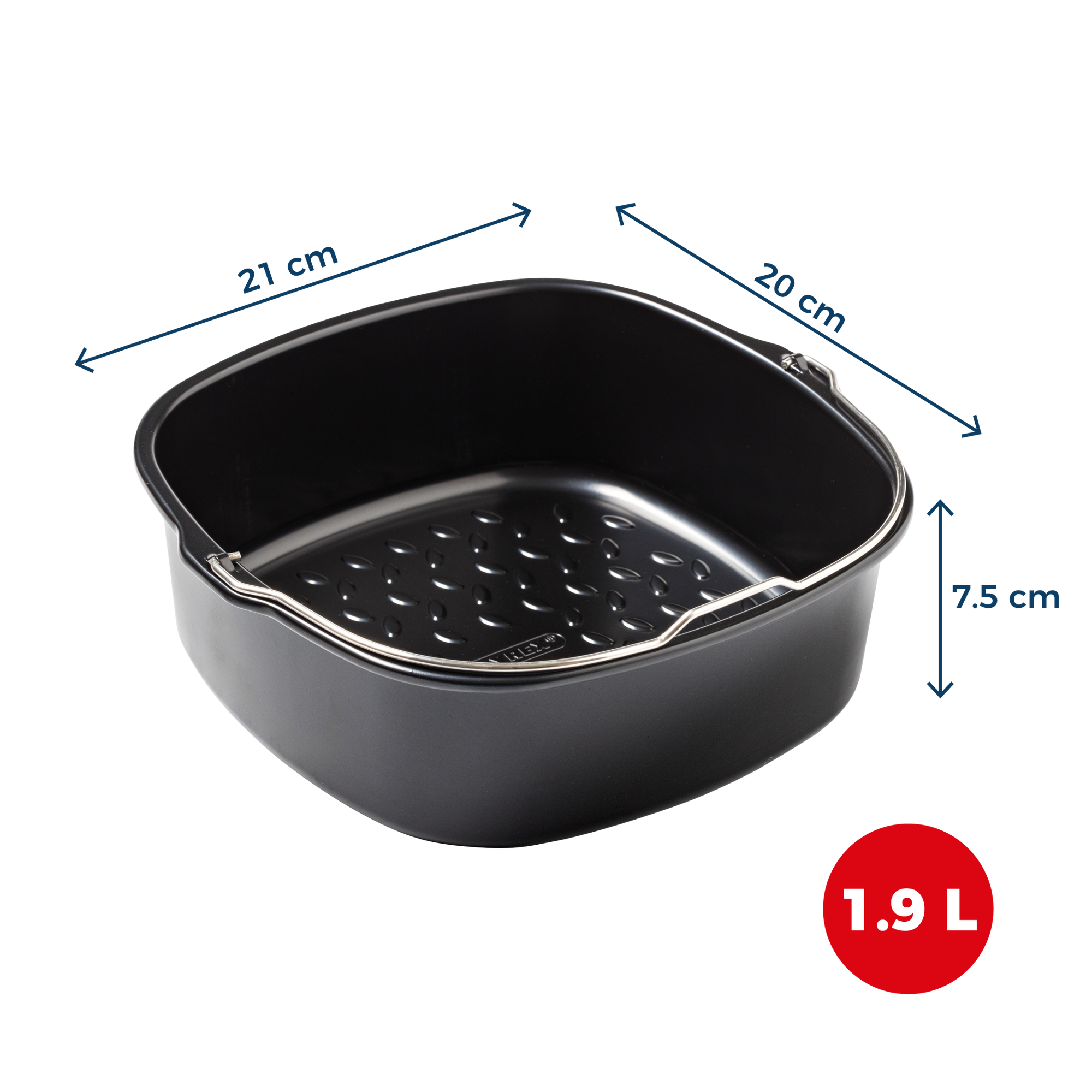 Square air fryer metal dish