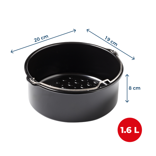 Round air fryer metal dish