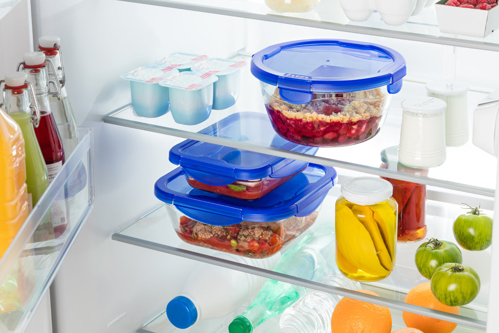Pyrex Cook&Go boîte de conservation alimentaire carrée en verre borosilicate avec couvercle hermétique étanche