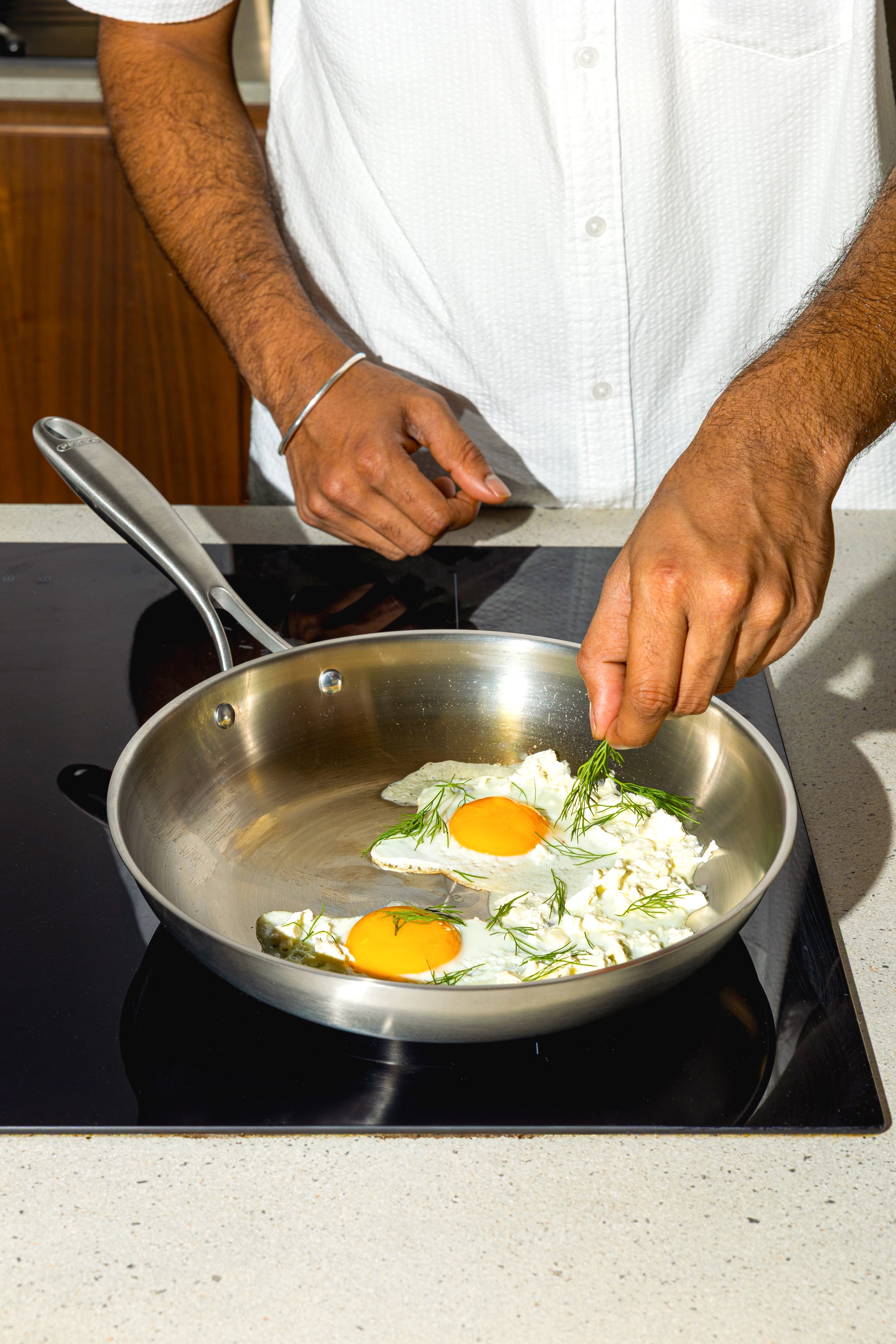 Stainless steel frying pan fixed handle – Infinity