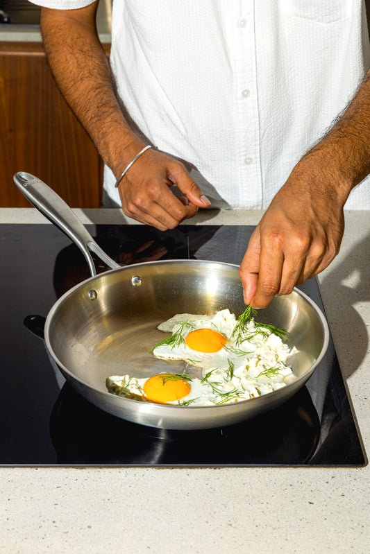 Stainless steel frying pan fixed handle – Infinity