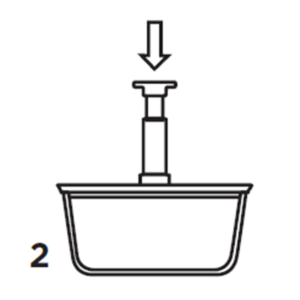 Place the vacuum pump directly over the green valve