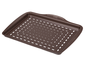 Metal pizza tray with easy grip - different sizes & shapes - asimetriA