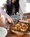 Rectangular glass oven dish