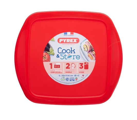 Cook&Store - Square glass storage dish with lid