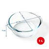 Round glass casserole dish - compatible air fryer