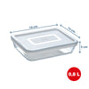 Cook & Freeze - Rectangular glass dish with special freezer lid compatible air fryer