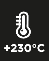 Maximum temperature: +230°C