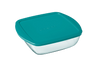 Cook & Store - Square glass dish with duck blue lid - Cook & Store