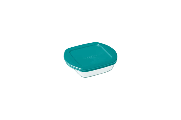 Cook & Store - Square glass dish with duck blue lid - Cook & Store