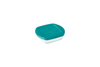 Cook & Store - Square glass dish with duck blue lid - compatible air fryer