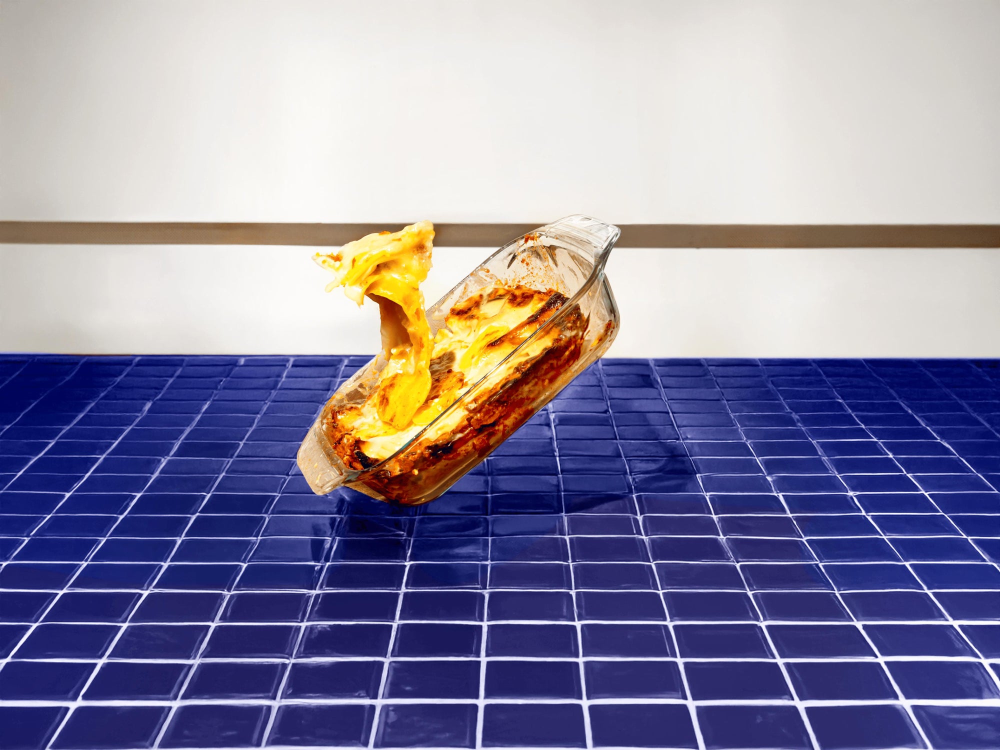 Rectangular glass oven dish