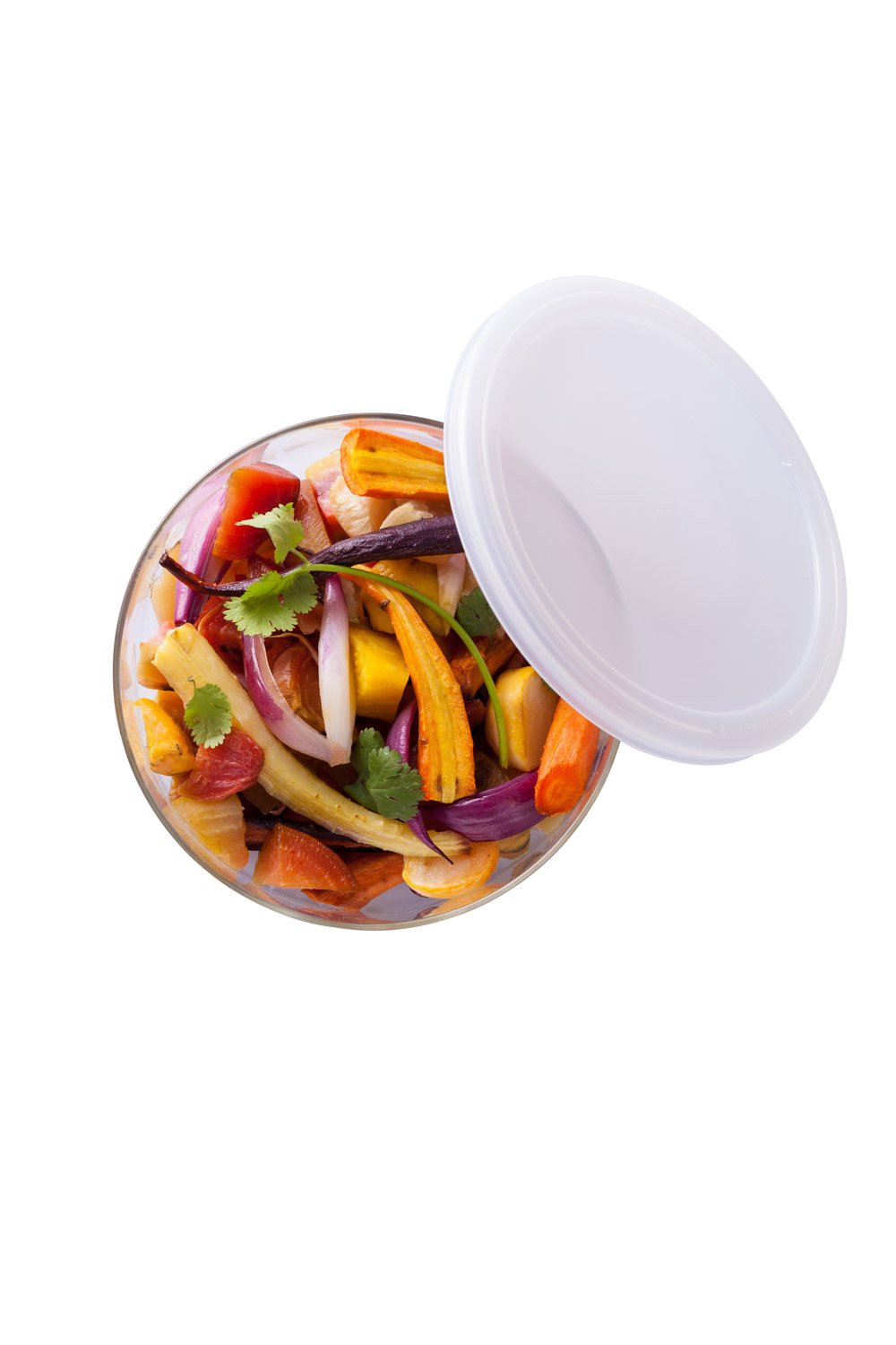 Cook & Freeze Set of 3 Glass Round dishes with plastic lids