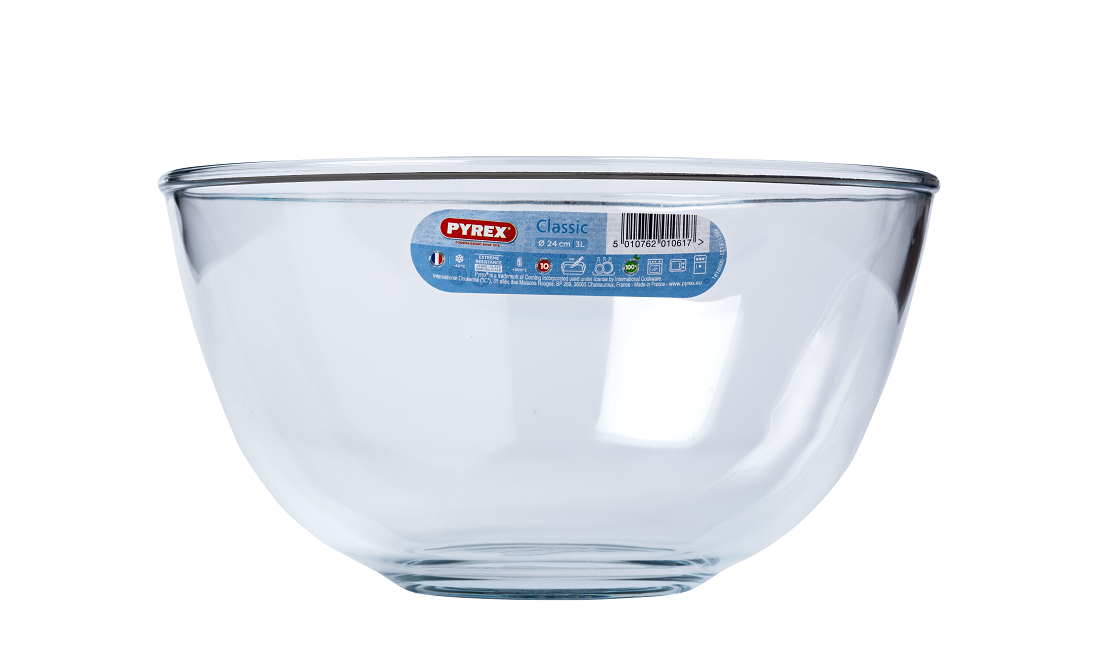 Glass mixing bowl