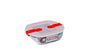 Square glass dish with steam valve lid - Cook & Heat
