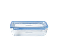 Zero Plastic - Set of 3 storage rectangular glass dish with glass lid