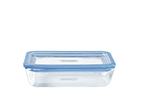 Zero Plastic - Set of 3 storage rectangular dishes with glass lid