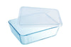 Cook & Freeze Set of 3 Glass Rectangular Dishes with plastic lids