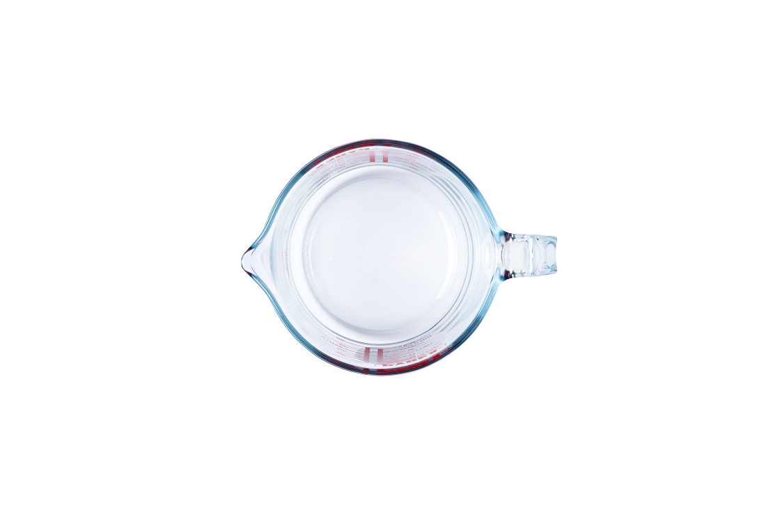 Glass measuring jug