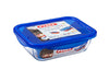 Set of 3 rectangular glass lunchbox containers with airtight and leakproof lid - (0.8 L, 1.7 L and 3,30 L) - BPA free