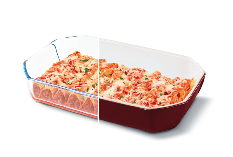 Pyrex® Color's glass dish - red - 30x20cm