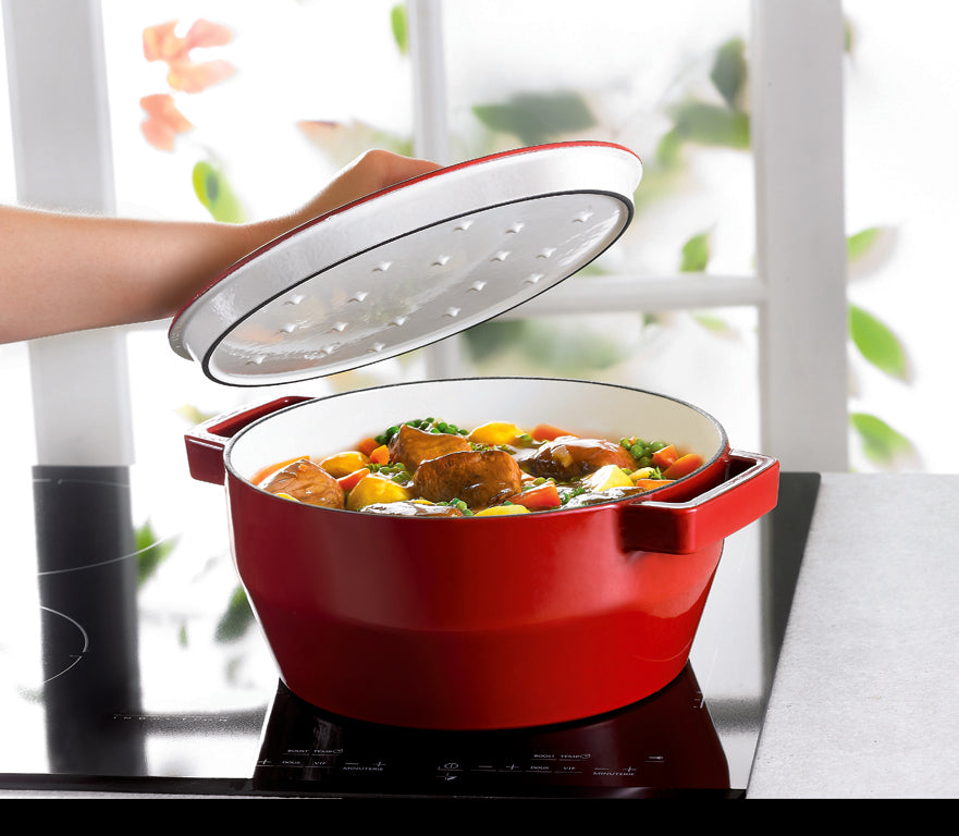 Round cast iron casserole dish - SlowCook