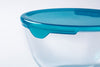 Set of 3 Prep & Store Glass Bowl High resistance with lid