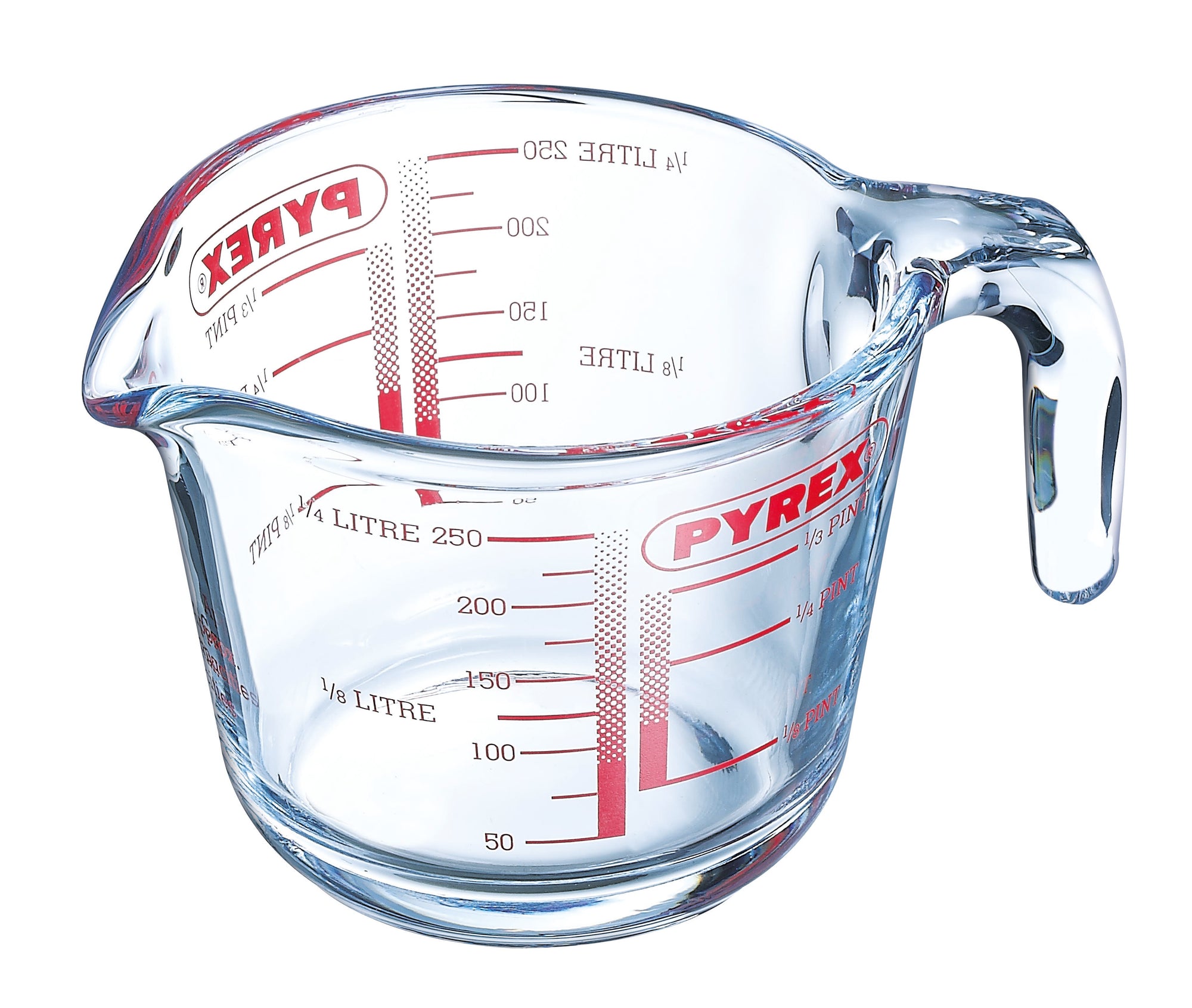 Glass measuring jug