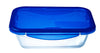 Set of 3 rectangular glass lunchbox containers with airtight and leakproof lid - (0.8 L, 1.7 L and 3,30 L) - BPA free