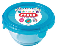 Set of 5 My First Pyrex +  Round Baby Food Storage Blue 11x6 cm- 0,2L