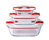 Square glass dish with steam valve lid - Cook & Heat