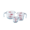 Set of 3 glass measuring jugs - Classic