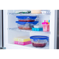 Set of 7 glass food storage container with airtight and leakproof 4 clip locking lid