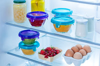 Set of 5 My First Pyrex +  Round Baby Food Storage Blue 11x6 cm- 0,2L