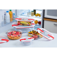 Set of 9 Glass Dishes with Airtight Lids - Special Microwave - BPA Free