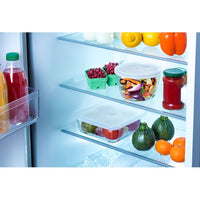 Set of 4 rectangular glass storage food containers with plastic lid - BPA free