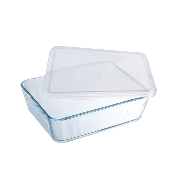 Cook&Freeze - Set of 4 rectangular glass storage dishes with lid