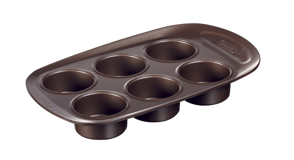 asimetriA Metal Easy-grip 6 Cups muffin tray