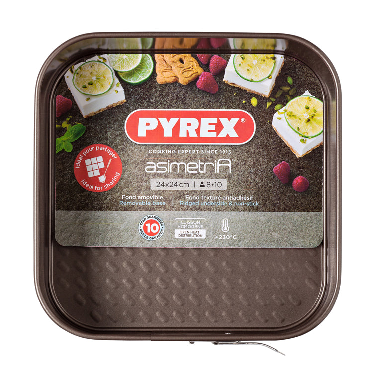 Square metal springform pan 24 cm - asimetriA