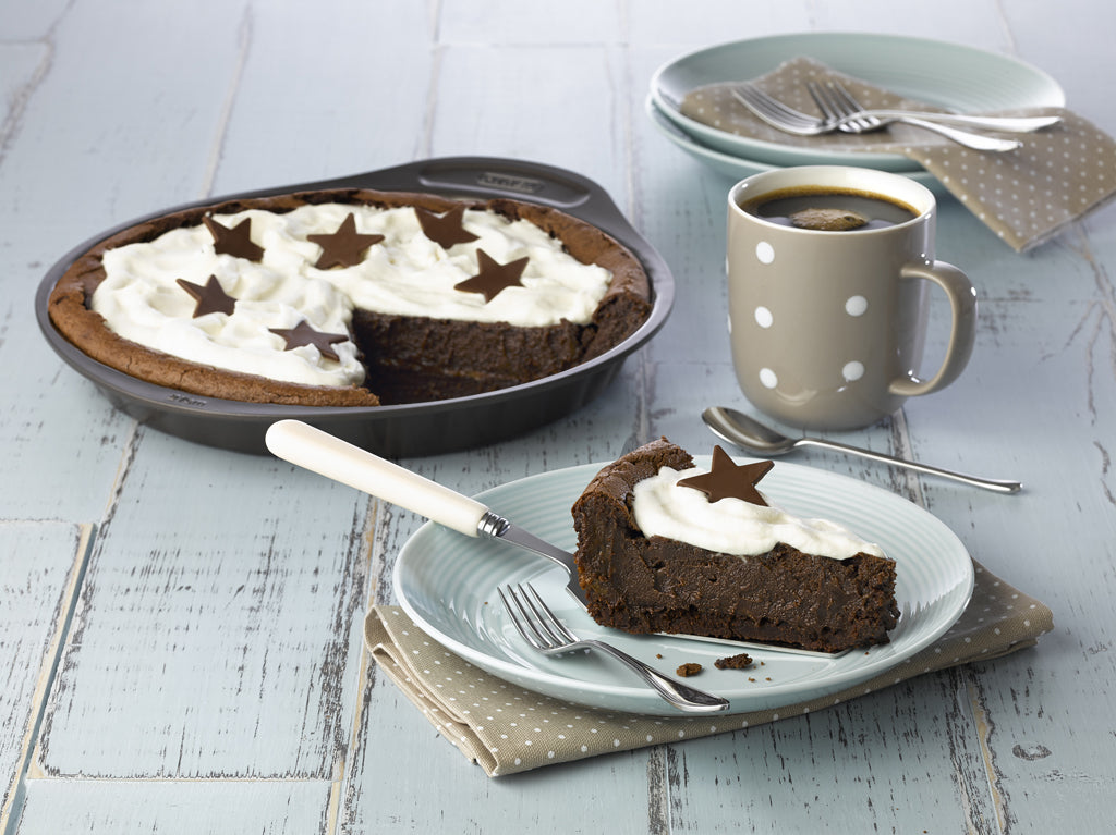 Metal tart tin with easy grip - asimetriA
