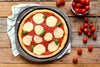 Metal pizza tray with easy grip - different sizes & shapes - asimetriA