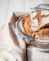 Multi-purpose round glass casserole dish - 4 IN 1 range