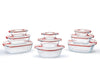 Set of 9 Glass Dishes with Airtight Lids - Special Microwave - BPA Free