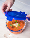 Cook&Go - Round glass storage container with waterproof lid